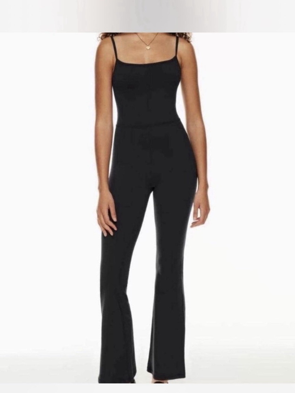 Wilfred Black Slim-Strap Jumpsuit Flare Leg Small